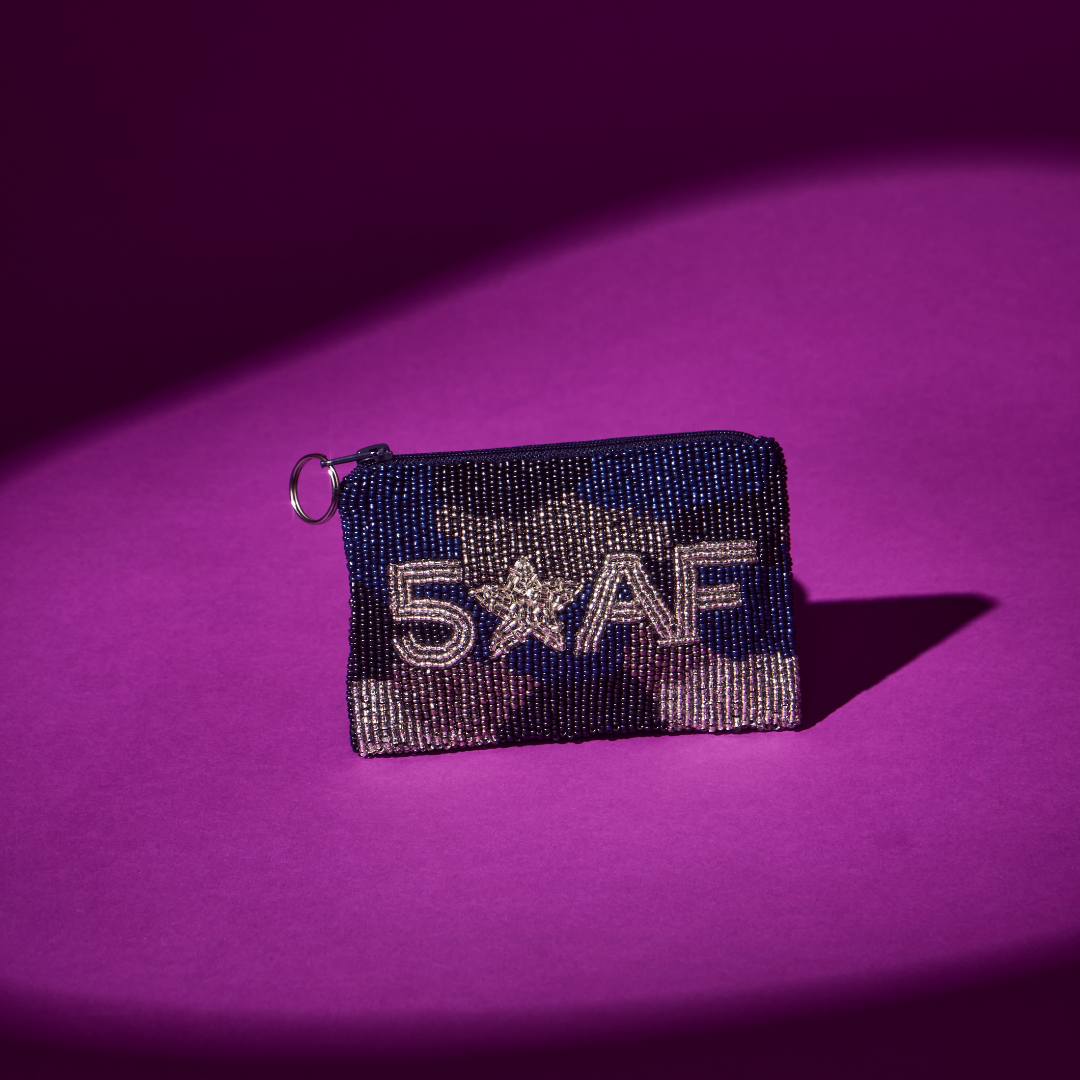 hand-beaded mini wallet