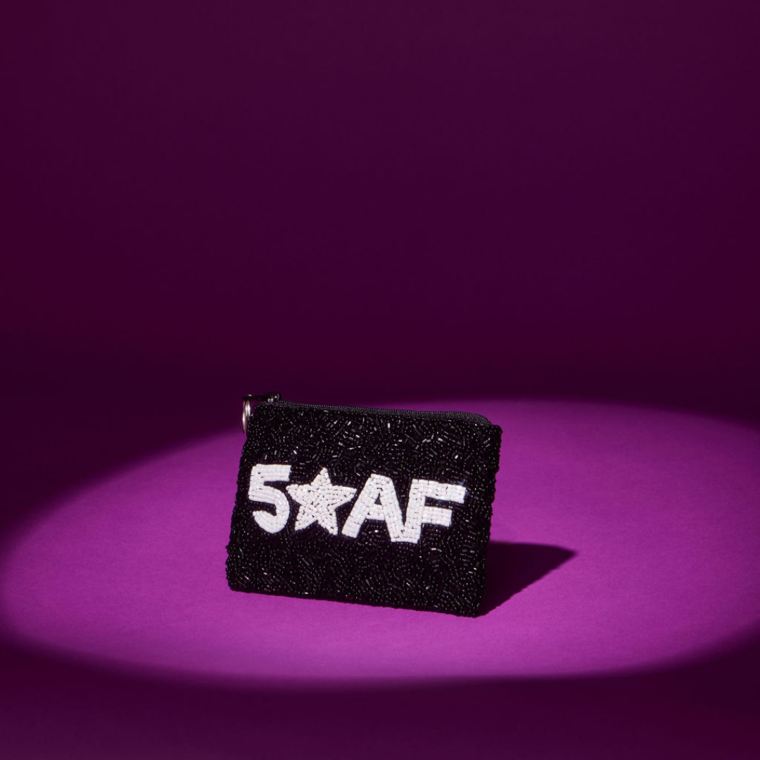 hand-beaded mini wallet