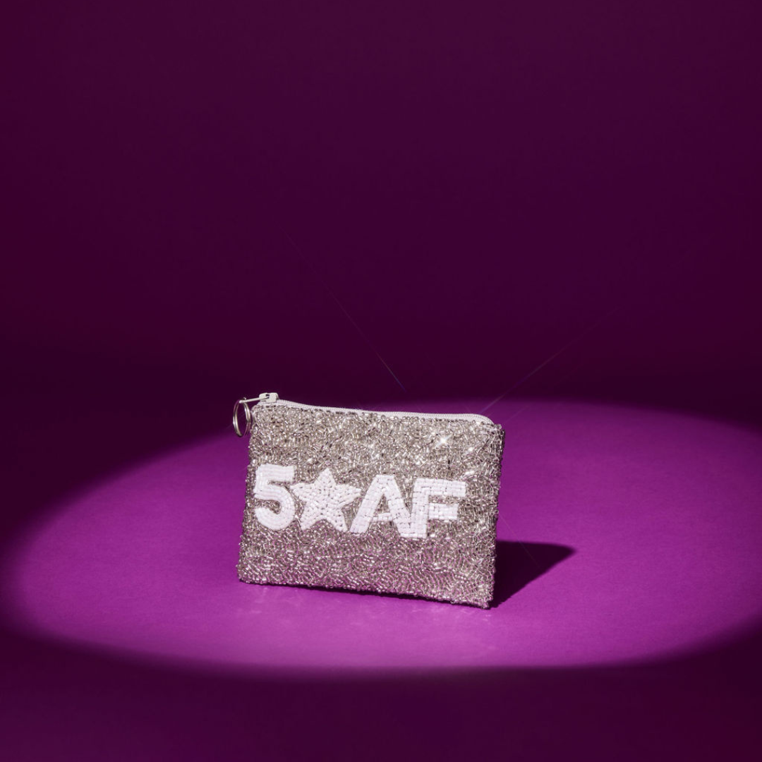 hand-beaded mini wallet